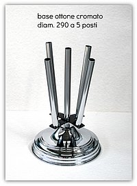 art.132-5 Base diam. 290 ottone cromato a 5 posti per aste diam. 22 mm.jpg